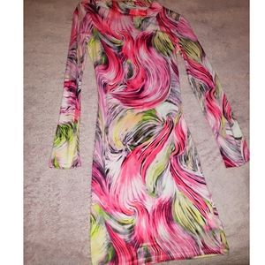 Pink tropical dress